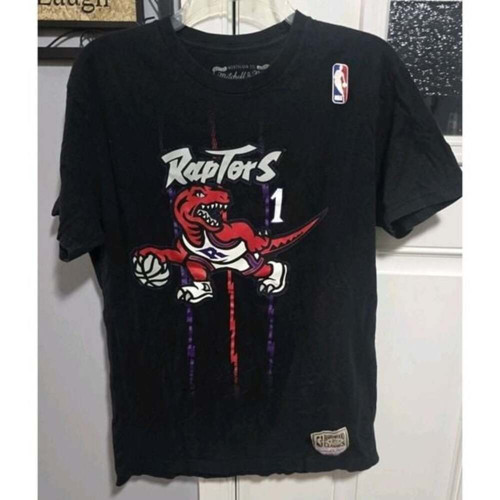 Toronto Raptors Shirt Tracy McGrady Hardwood Mitchell Ness Men's Black Small